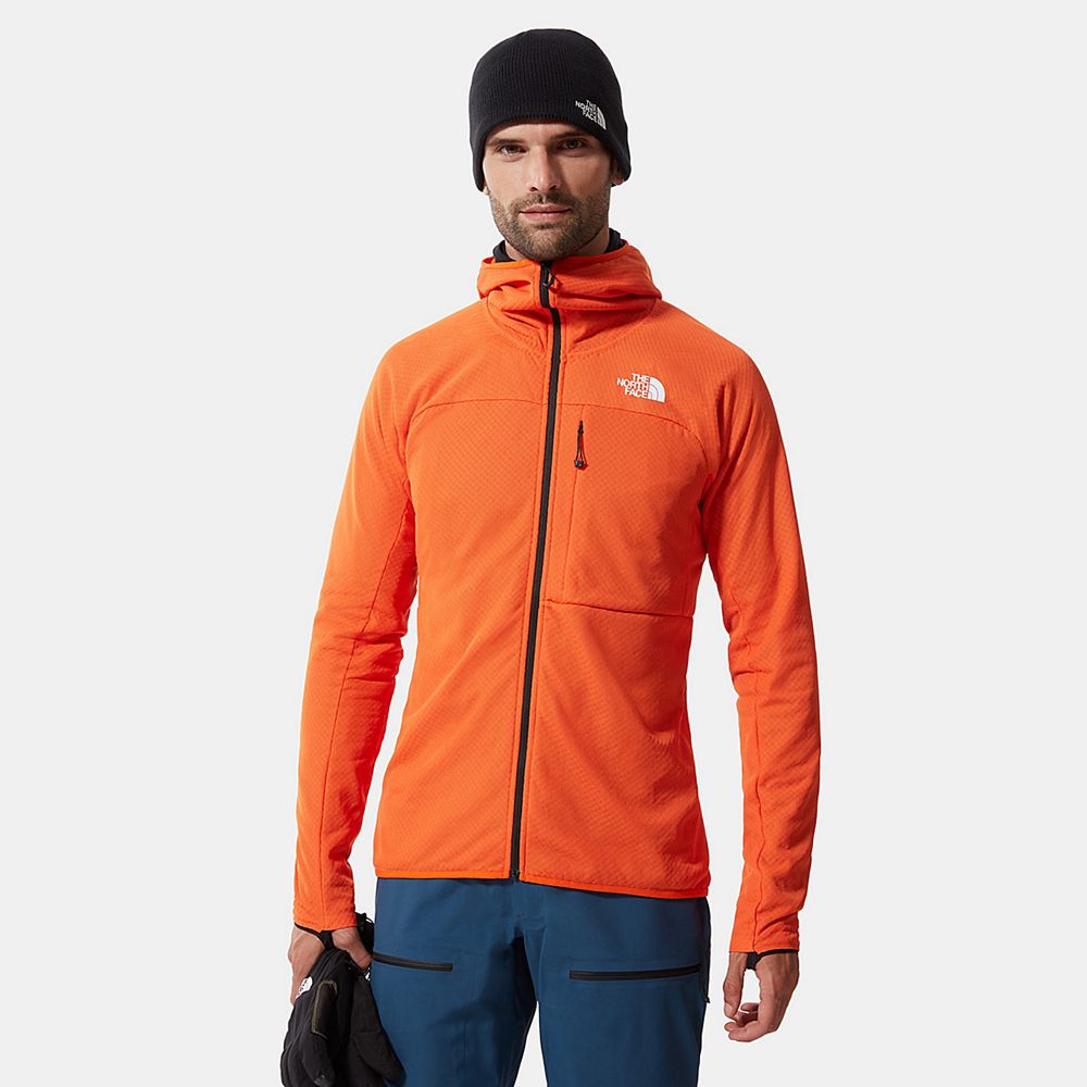 The North Face Insulated Jacket Mens Australia - The North Face Summit L2 Futurefleece™ Red Orange M